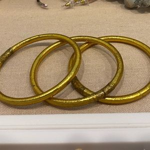 BUDHAGIRL All weather bangles gold med